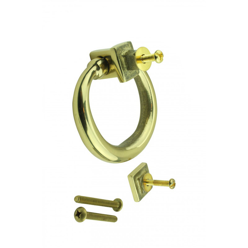 The Renovators Supply Inc. Ring Entry Solid Brass Door Knocker Antique